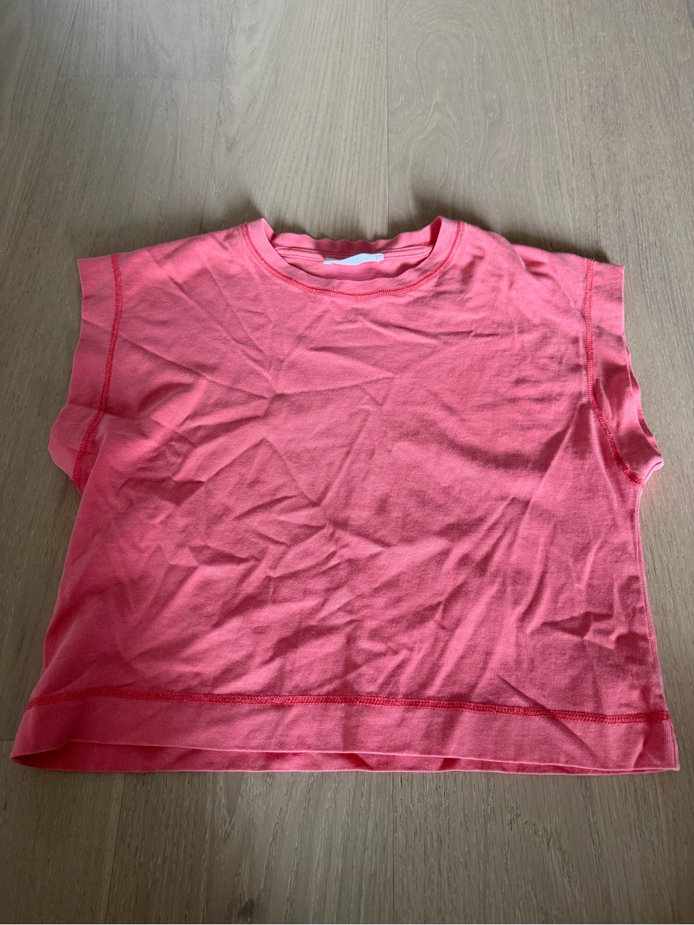 Double Zero Coral Pink Short Sleeve Boxy Tee